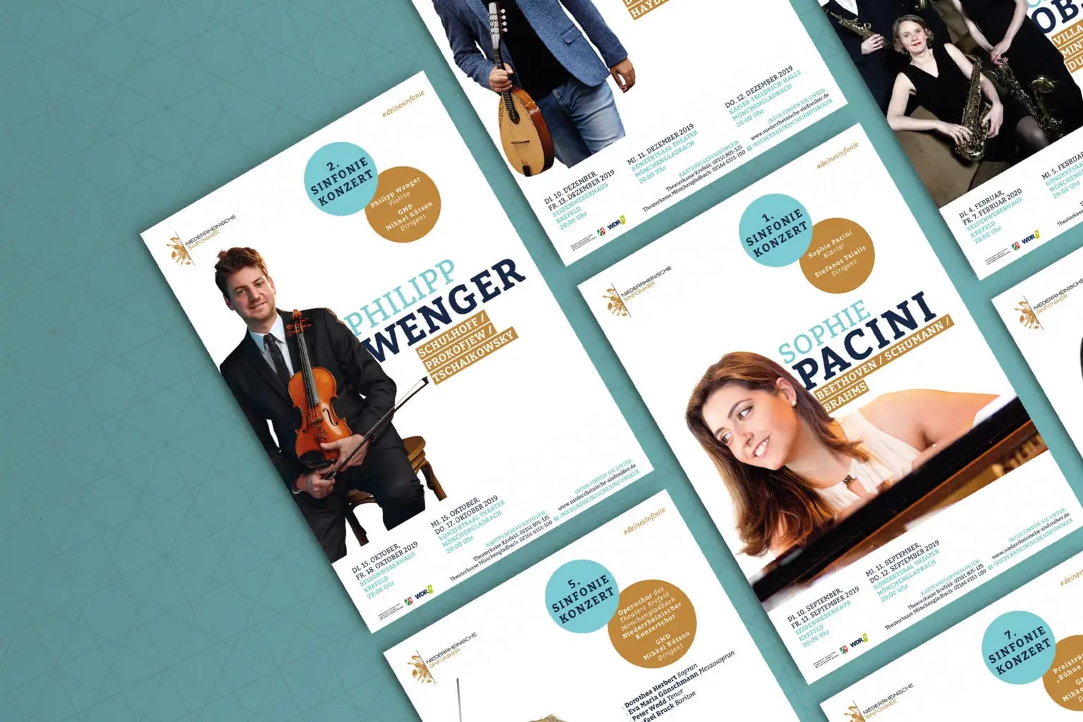 Konzertplakate der Niederrheinischen Sinfoniker